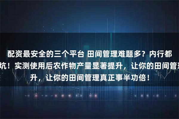 配资最安全的三个平台 田间管理难题多？内行都在用这些肥料避坑！实测使用后农作物产量显著提升，让你的田间管理真正事半功倍！