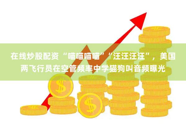 在线炒股配资 “喵喵喵喵”“汪汪汪汪”，美国两飞行员在空管频率中学猫狗叫音频曝光